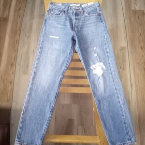 Levi's Light Blue Straight Leg Jeans Wedgie